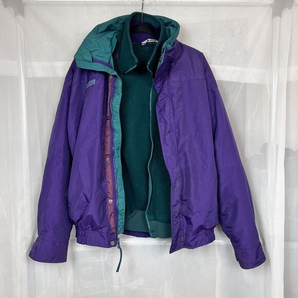Columbia Vintage 90s Bugaboo Jacket 2 piece fleece layered retro gorpcore hiking - Picture 1 of 9